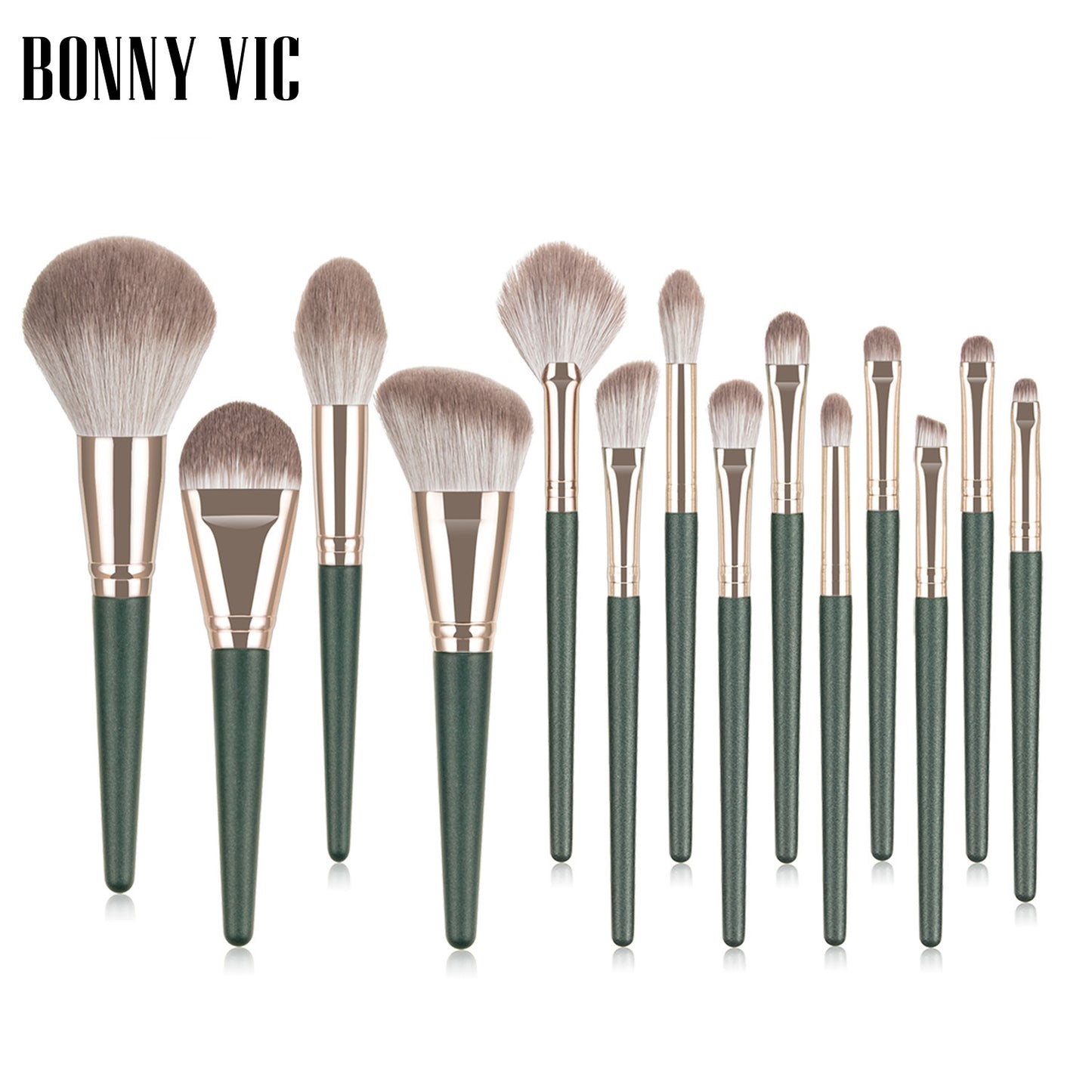 Beauty tool portable 14 makeup brush set soft fiber hair makeup brush loose powder foundation blush eye shadow brush - Natural Vibe