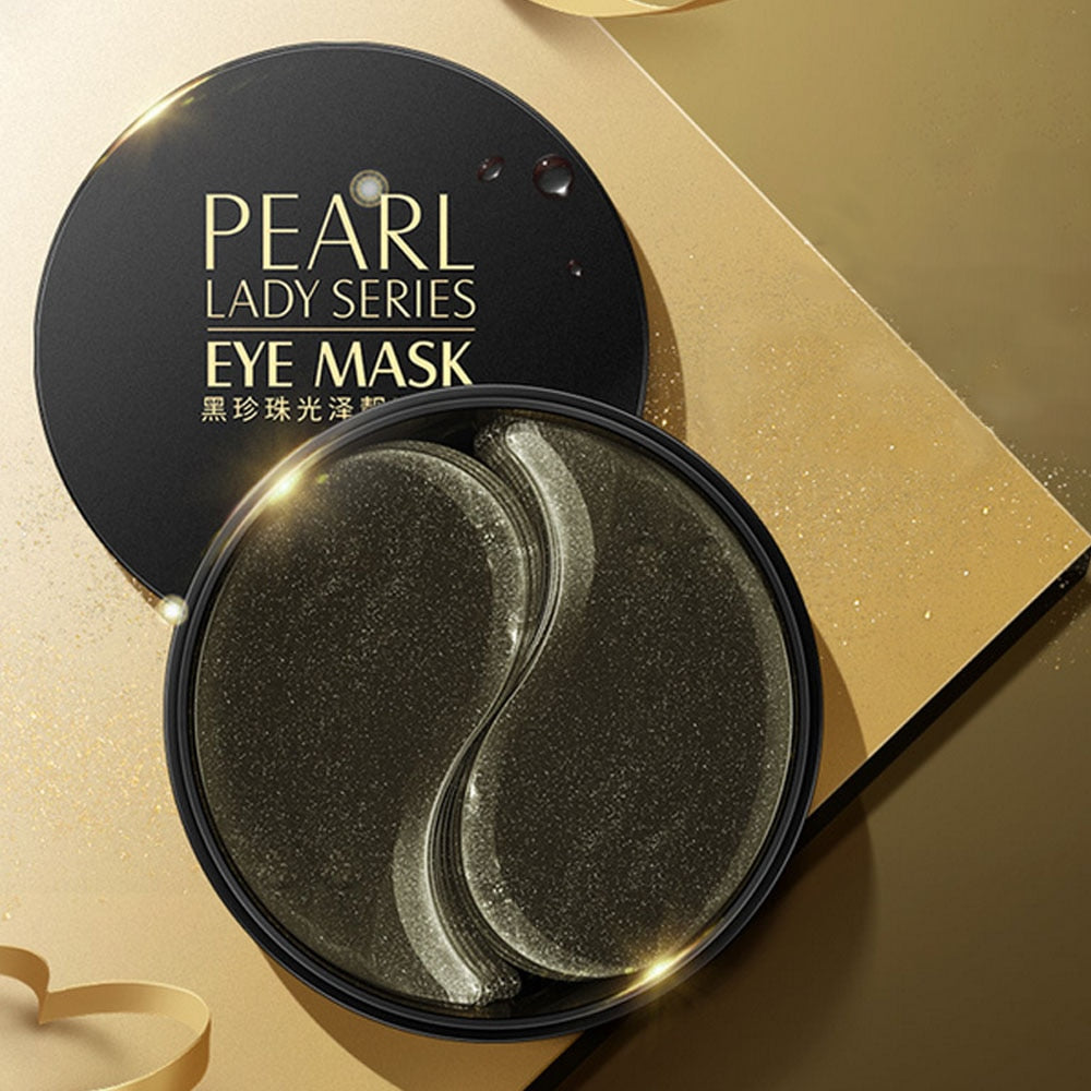 Black Pearl Collagen Mask Natural Moisturizing Gel Eye patches Remove Dark Circles Anti Age Bag Eye Wrinkle 60 Piece Skin Care - Natural Vibe