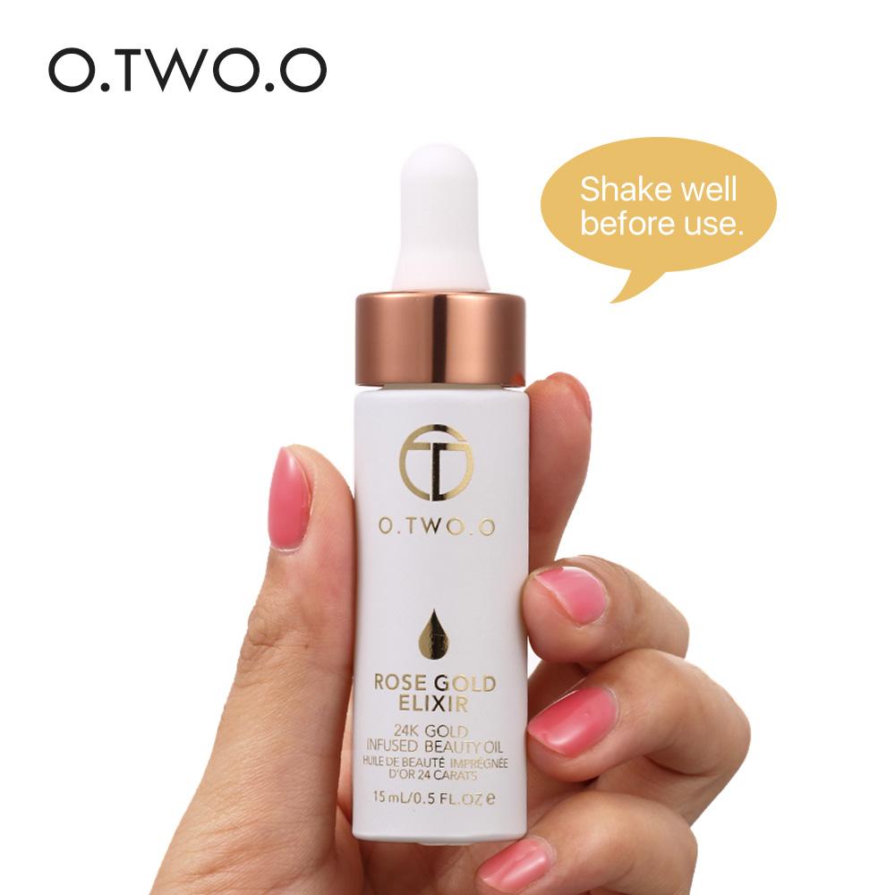 O.TWO.O 24k Rose Gold Elixir Skin Make Up Oil For Face Essential Oil Before Primer Foundation Oil Anti-aging - Natural Vibe