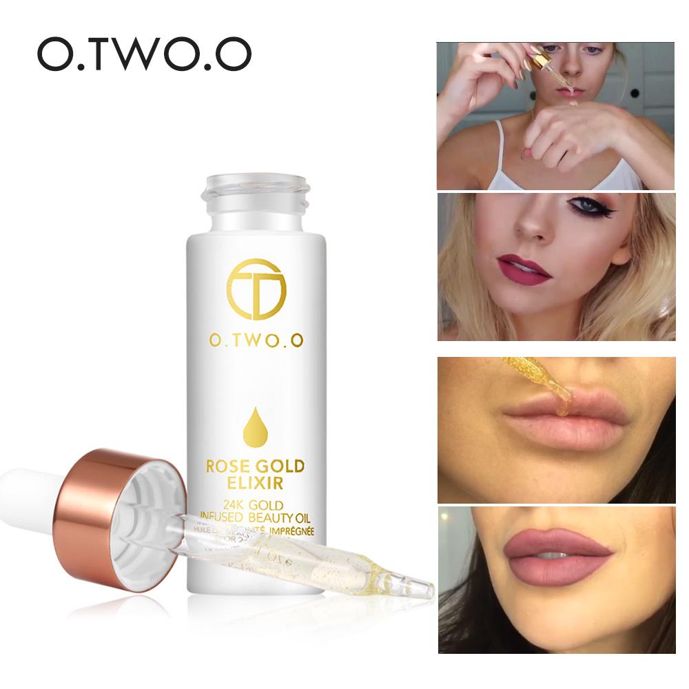 O.TWO.O 24k Rose Gold Elixir Skin Make Up Oil For Face Essential Oil Before Primer Foundation Oil Anti-aging - Natural Vibe