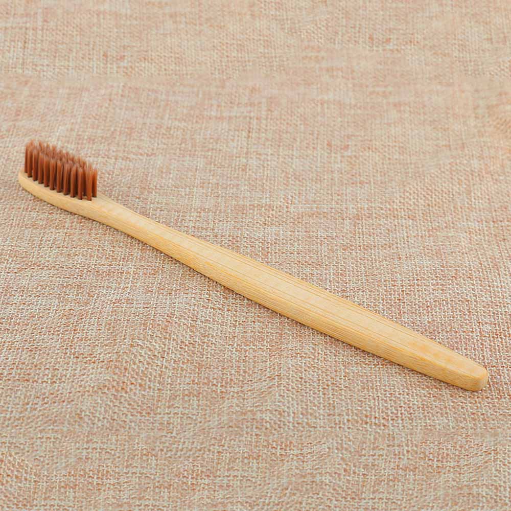 Personal Environmental Bamboo Charcoal Toothbrush For Oral Health Low Carbon Medium Soft Bristle Wood Handle Toothbrush - Natural Vibe