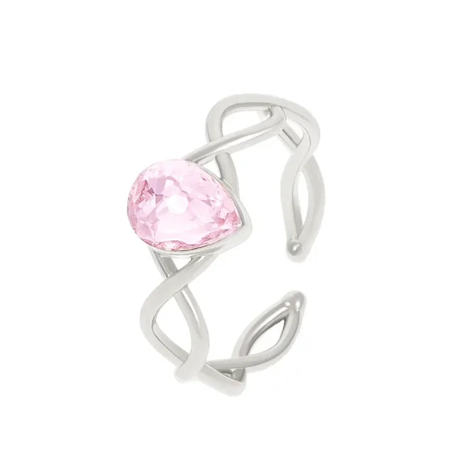 Pink Crystal Ring Swan Lake