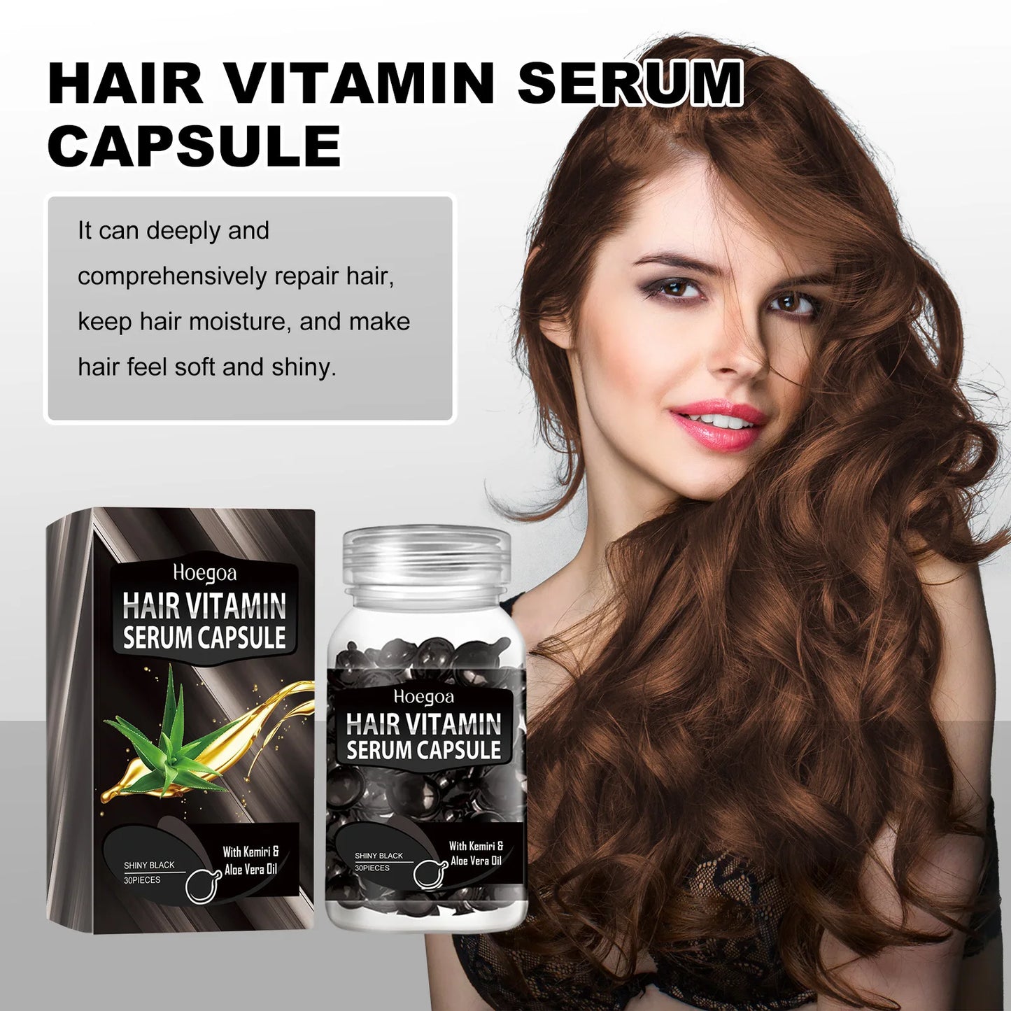 Vitamin Hair Growth Serum Reduce Loss Repair Damage Keep Smooth Effective Scalp Treatment Improve Nourish Hair Essential Capsule